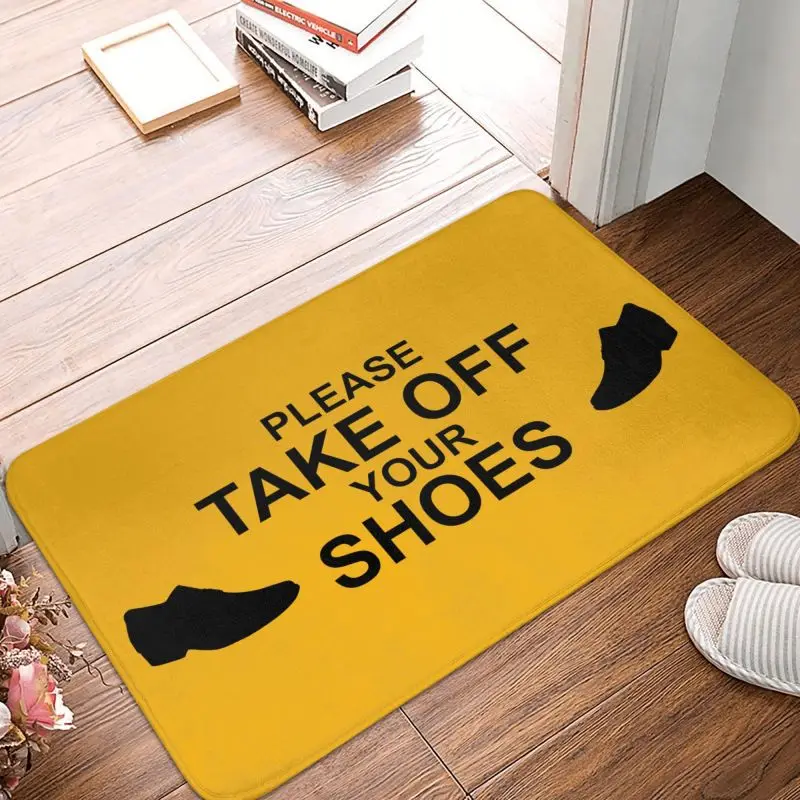 Please Take Off Your Shoes Welcome Front Door Floor Entrance Mat Outdoor Kitchen Bath Doormat Garage Carpet Rug