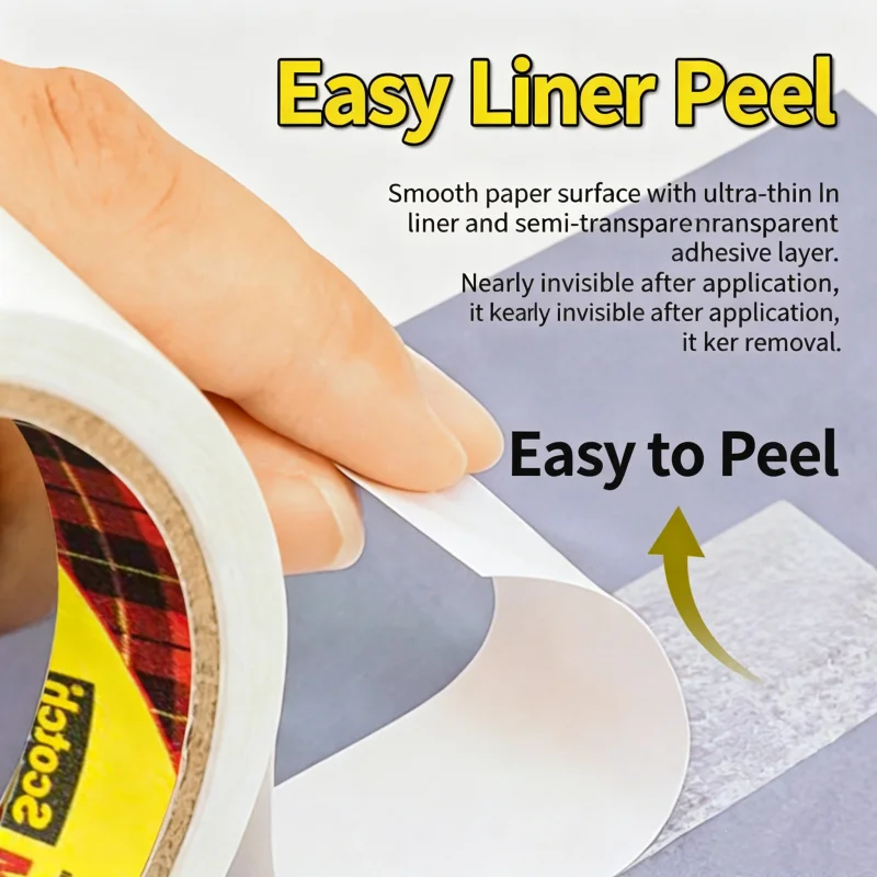 3M Scotch Double Sided Adhesive Tape 200C High Viscosity Stationery Adhesive Tape Strong Traceless Office Tape 6/12/18/24mm