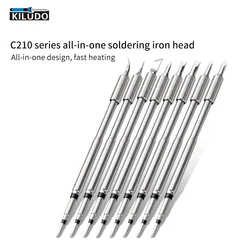 KILUDO C210 Series Soldering Iron Tips Welding Iron Head Fit for  T210 Handle CD-2SD/2SHE T26 T26D T3602