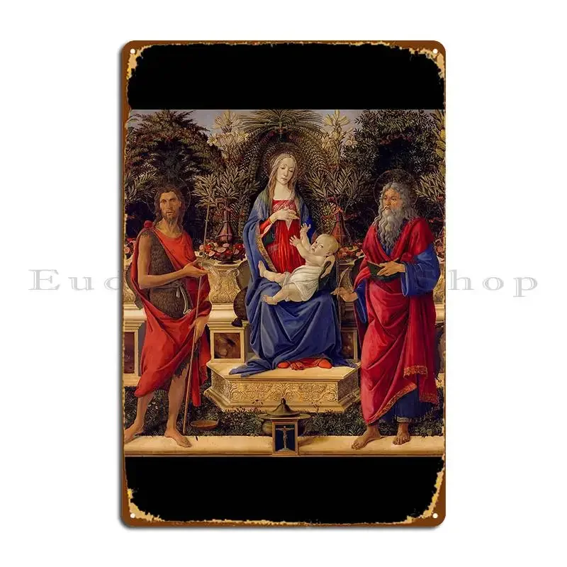 The Bardi Altarpiece Botticelli Thesoulofart placa de Metal placas de garaje Mural de pared cine Mural personalizado cartel de estaño