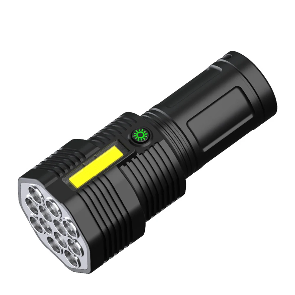 

BORUiT 12LED COB Ultra Bright Flashlight USB Rechargeable Flash Torch Waterproof Emergency Light for Camping Hunting Lantern