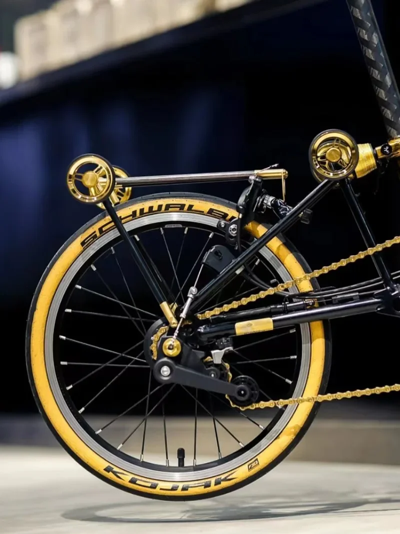 Applicable to small cloth folding bicycle accessories titanium alloy carbon fiber tail rack