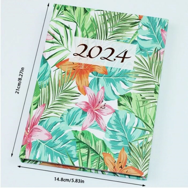 2024 A5 Agenda Book Diary Weekly Planner Notebooks To Do List English Notepad With Calendar School Office Supplies