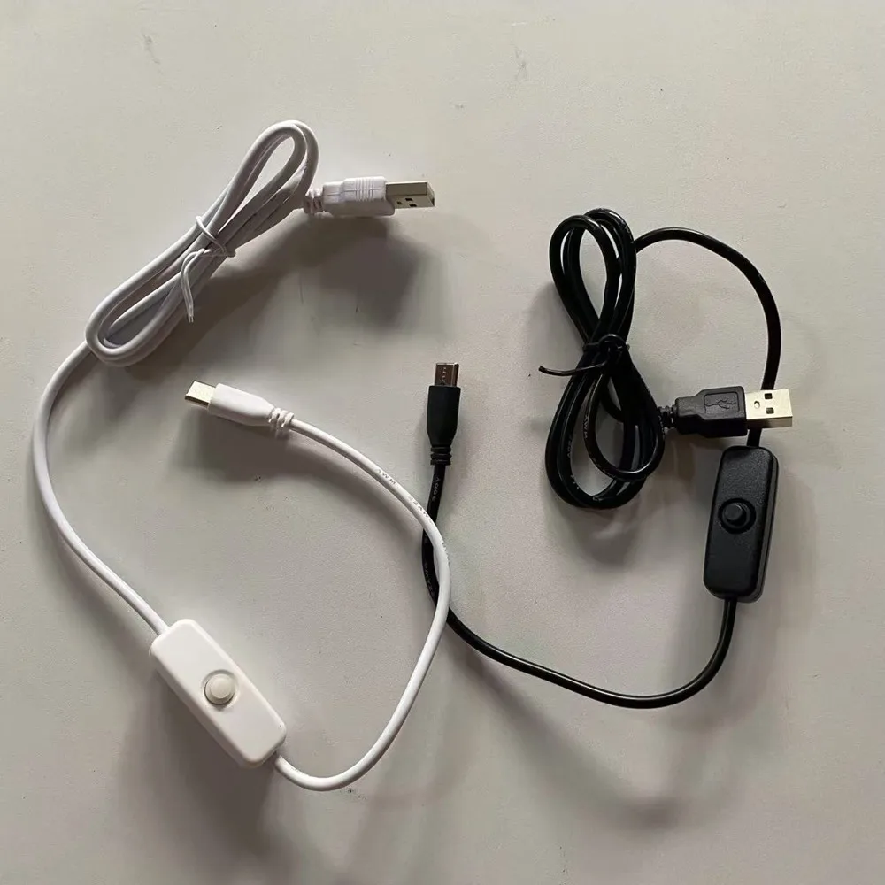 

Кабель переключателя USB-типа C, кабель постоянного тока 5 В, 2 А, удлинитель питания, белый, черный, кнопка USB-USB C, линия переключателя для вентилятора лампы
