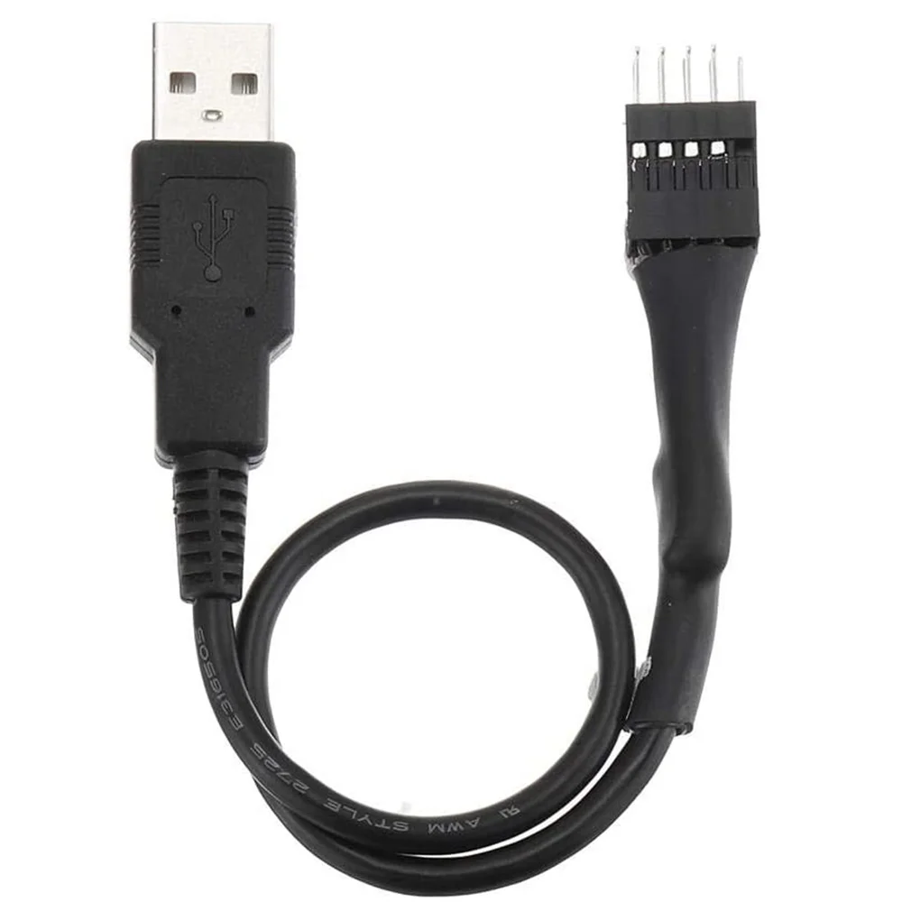 2pcs 20cm 9-poliger Stecker auf externem USB ein männliches PC-Mainboard internes Daten verlängerung kabel