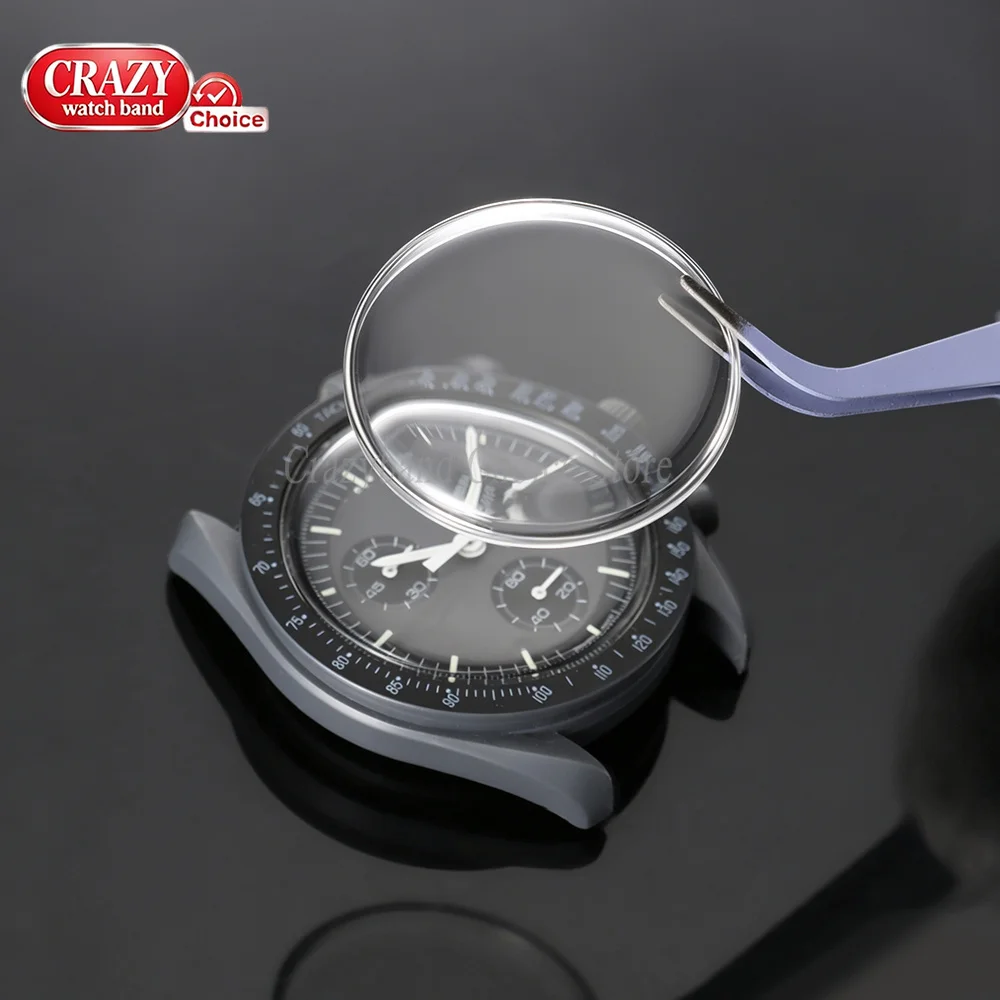 Hochwertiger & gewölbter Acryl-Uhrenspiegel, 26–33 mm Durchmesser, transparente Acryl-Topfabdeckung, kristallklare Uhrenreparaturzubehörteile – Detail 5