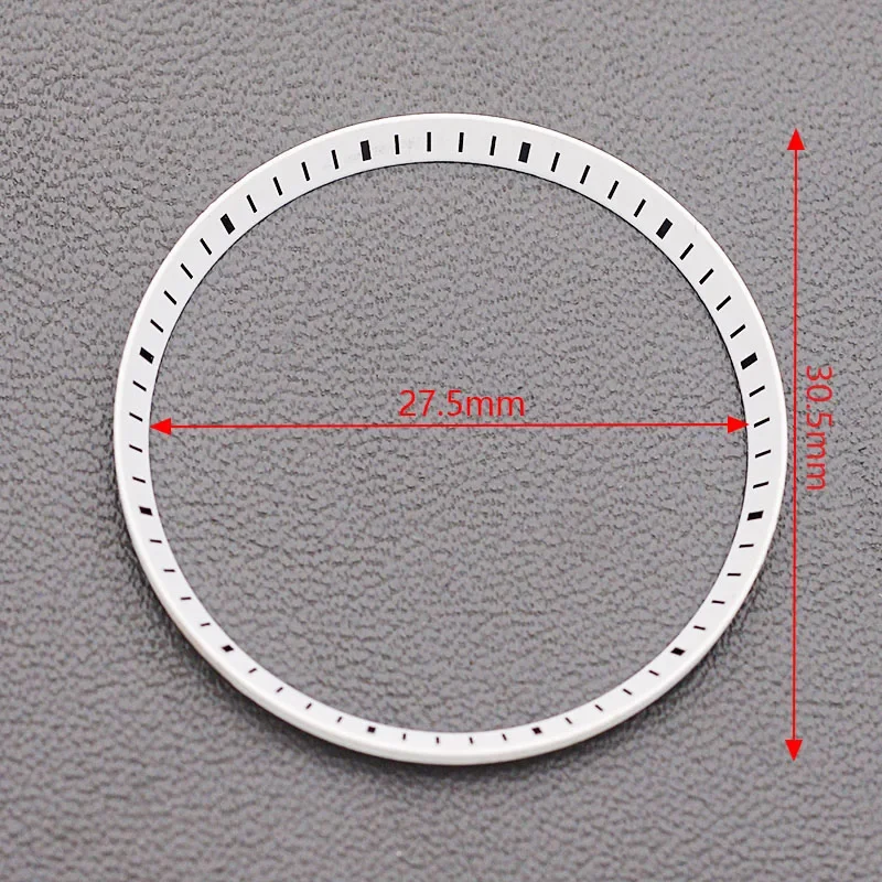 30.5mm Watch Chapter Ring SKX007 Scale Mark Inner Ring Watch Plastic Chapter Ring NH35 NH36 Movt Watch Mod Replace Parts