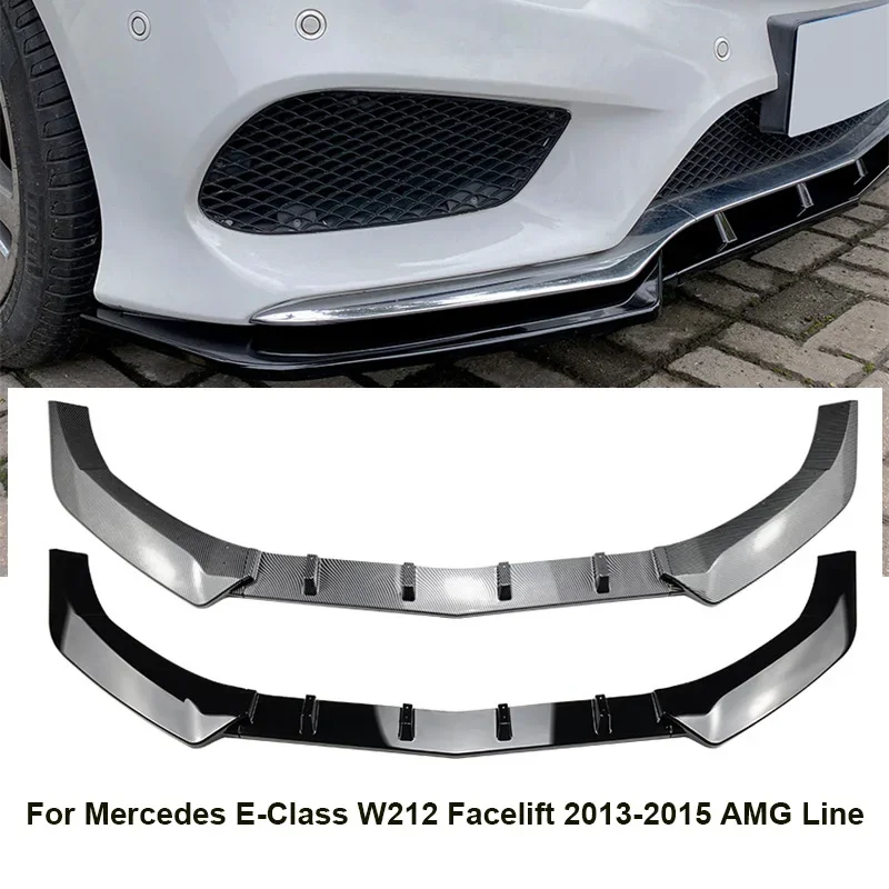 

For Mercedes E-Class 4-Doors W212 Facelift 2013-2015 AMG Line Front Bumper Lower Lip Splitter Diffuser Spoiler Guard Protector