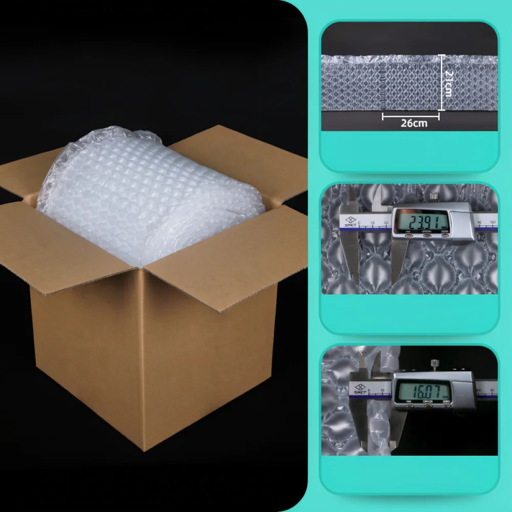 Shockproof Inflatable Air Cushion Roll For Mail Shipping Protective Padded Packaging Bubble Wrap Filler Film Material