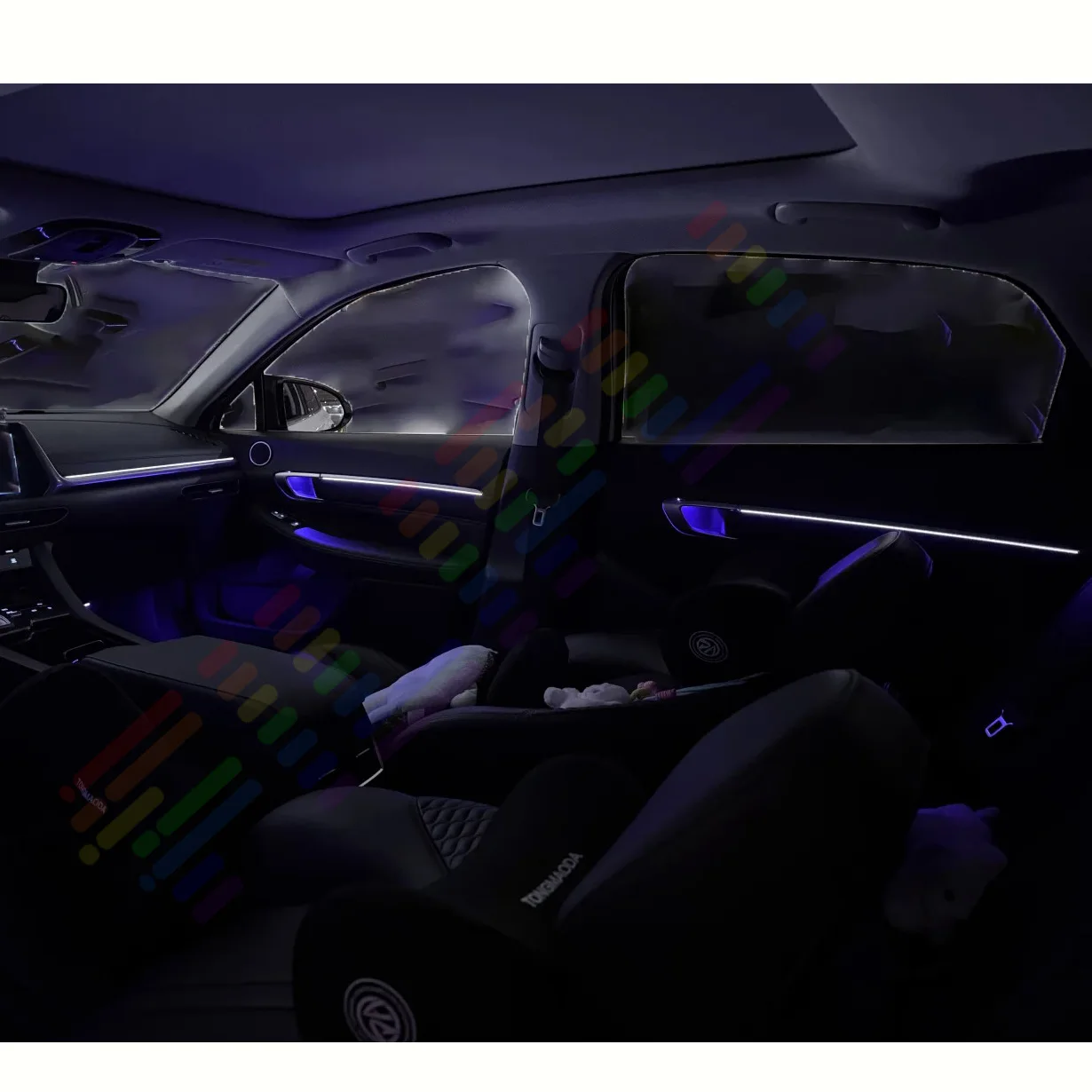 لتويوتا كامري 5 2003-2004 السيارات الداخلية LED قطاع الديكور 64 ألوان RGB تنوعا أنماط الإضاءة الديناميكية App التحكم