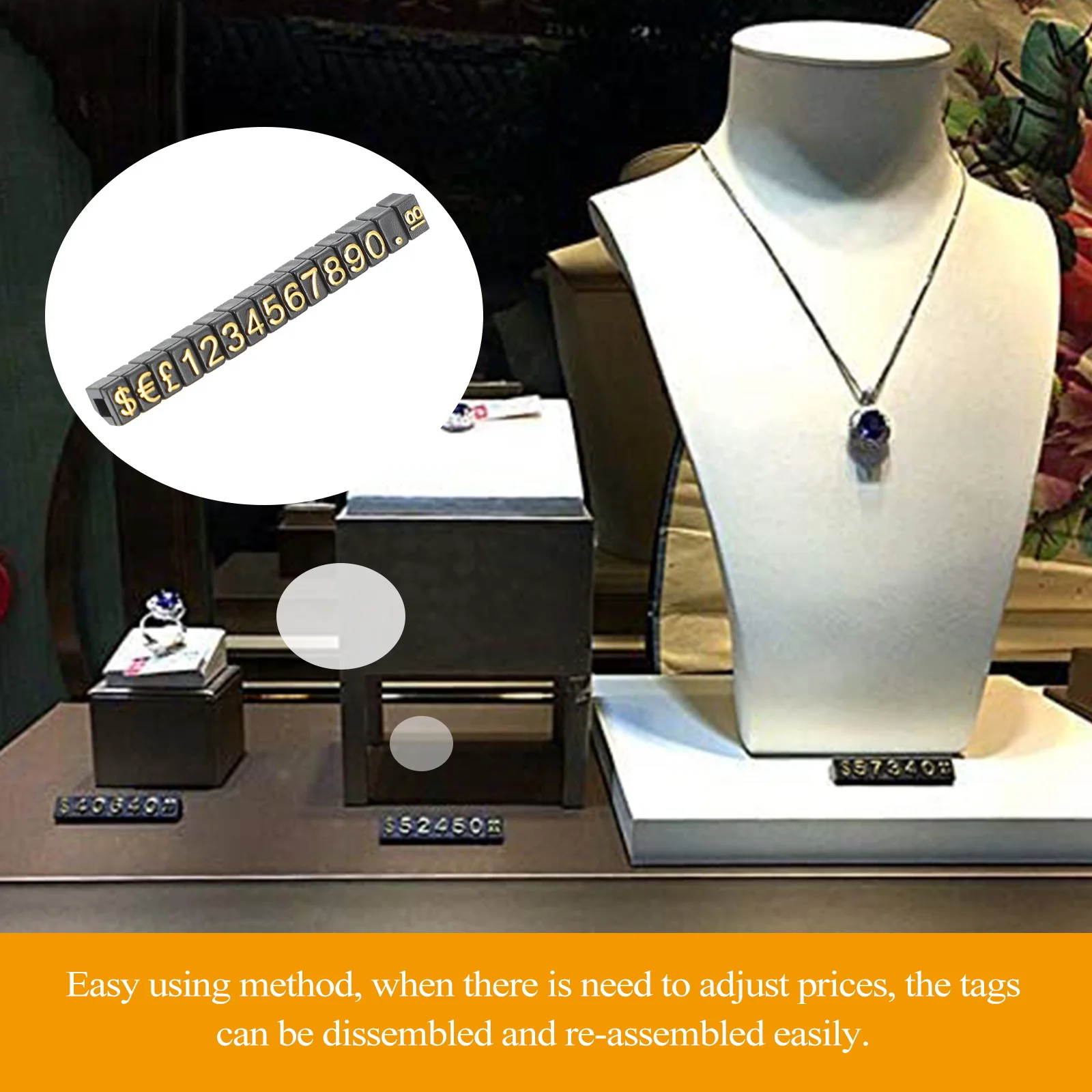 

10pcs Price Tags Display Stands for Retail Store Jewelry Wristwatches Rings Necklaces Supermarket Price Signs Number Tags Sale