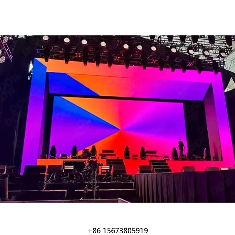 P3.91 500*500mm HD Indoor Curved SMD Church Public Backdrops Video Wall Rental Display Exhibition Booth Stage LED Panel Screen
