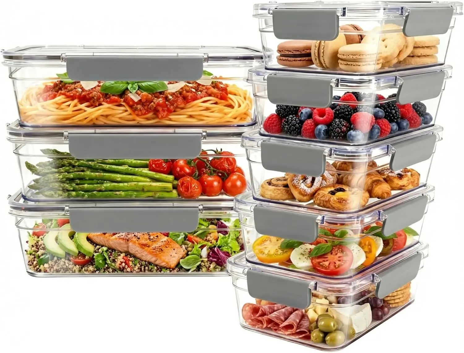

2.8L Tritan Plastic Food Storage Containers, Airtight Tritan Plastic Locking for Fridge Freezer, Meal Prep, li Meat,