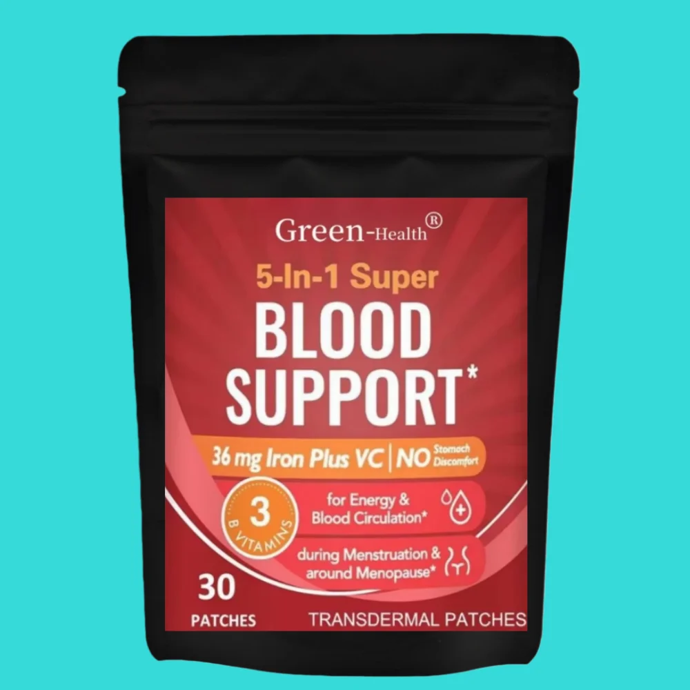 

Утюг с палицевыми проклейками, витамин С, B6, B12, поддержка крови 5-в-1 — 30 пластырей на одну месяц