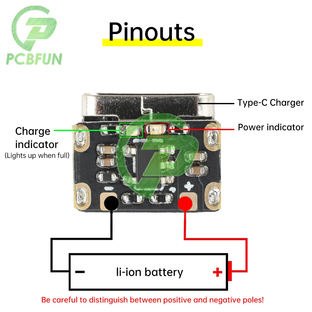 1/5/10/20PCS Mini Li-Ion Battery Charging Protection Board  3.7V 4.2V 18650 Keyboard Charging Power Board Protection Type C image 4