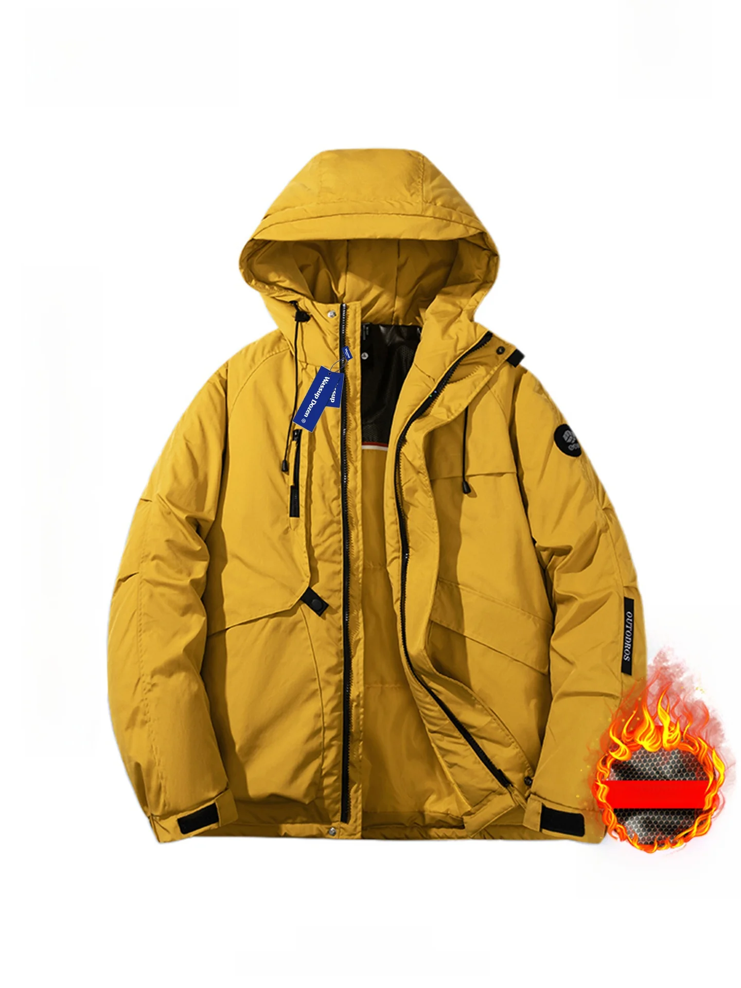 

Мужская ветрозащитная и водонепроницаемая куртка Wassup Dozen с капюшоном, хлопковая, повседневная, свободного кроя, с наполнителем из полиэфирного волокна