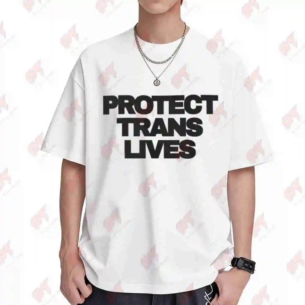 Protect Trans Lives Pride LGBTQ Transgender Christopher Street Day Short Sleeve Tee 100% Cotton T-Shirt