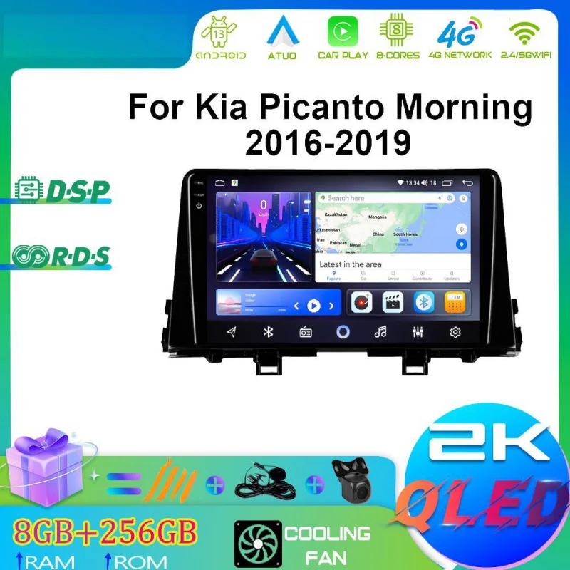 

For Kia Picanto Morning 2016-2019 Car Multimedia Player Android Car Player GPS WIFI Carplay 4G Car Radio Navigation Stereo