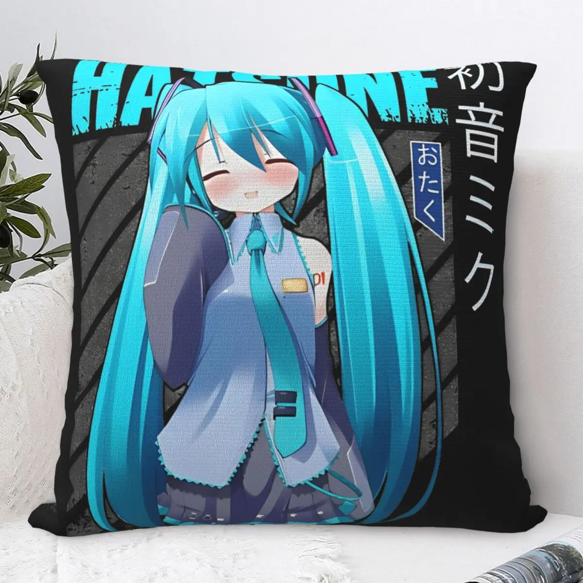 

Hatsune Miku Bro Printed Pillowcases Cushion Cover Throw Pillow Cover Warm Chair Decorations Square Multi-Size