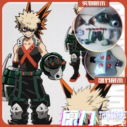 Anime Academ Bakugou Katsuki Gloves Cosplay Pauldrons Mask Props Wigs Halloween Custom Made Belt Toys Birthday Gifts