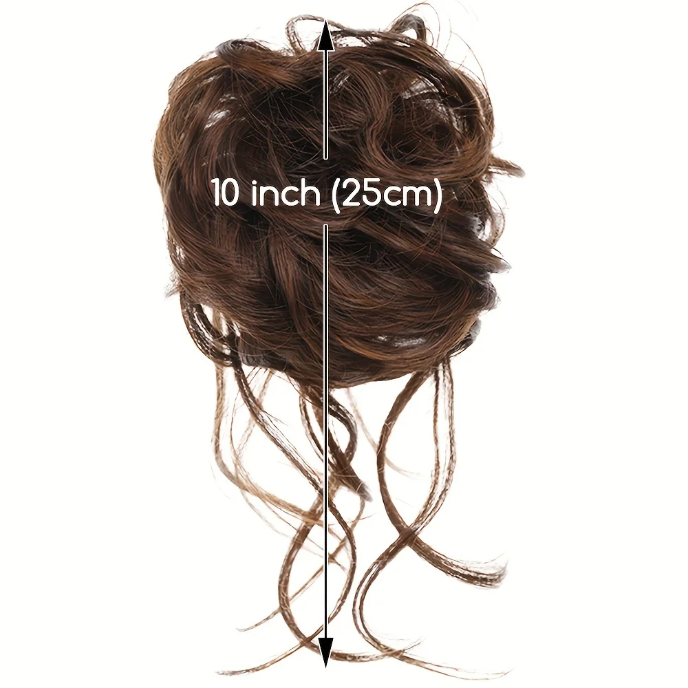 Chignon synthétique désordonné pour femmes, chignon ébouriffé, extensions de cheveux, chignon, bouclé, ondulé, accessoires de cheveux