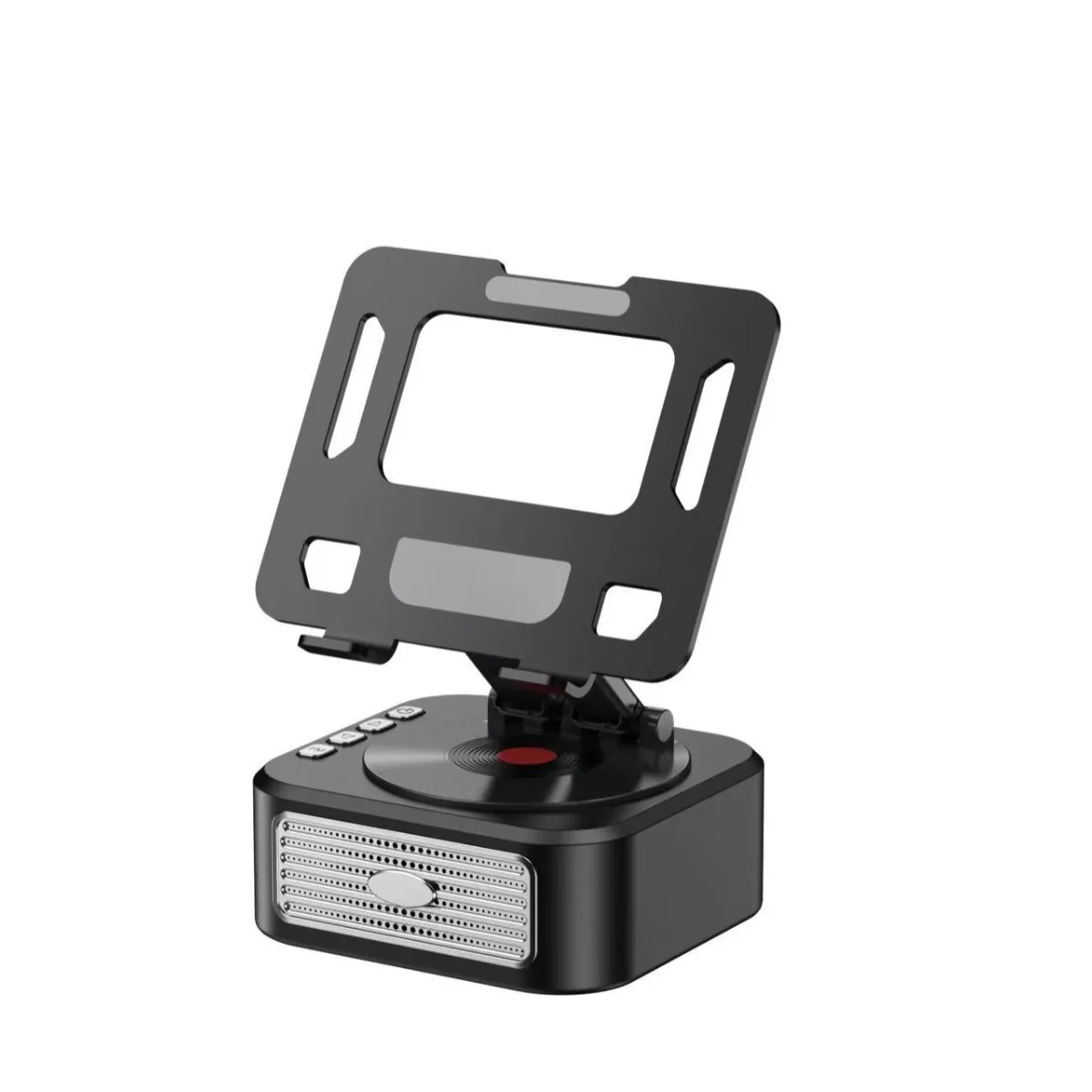 Alloy Desk Tablet Stand Holder With Wireless Bluetooth Speaker Replicate 360 Rotation For IPad Pro Max Android IPhone 16 15 Pro