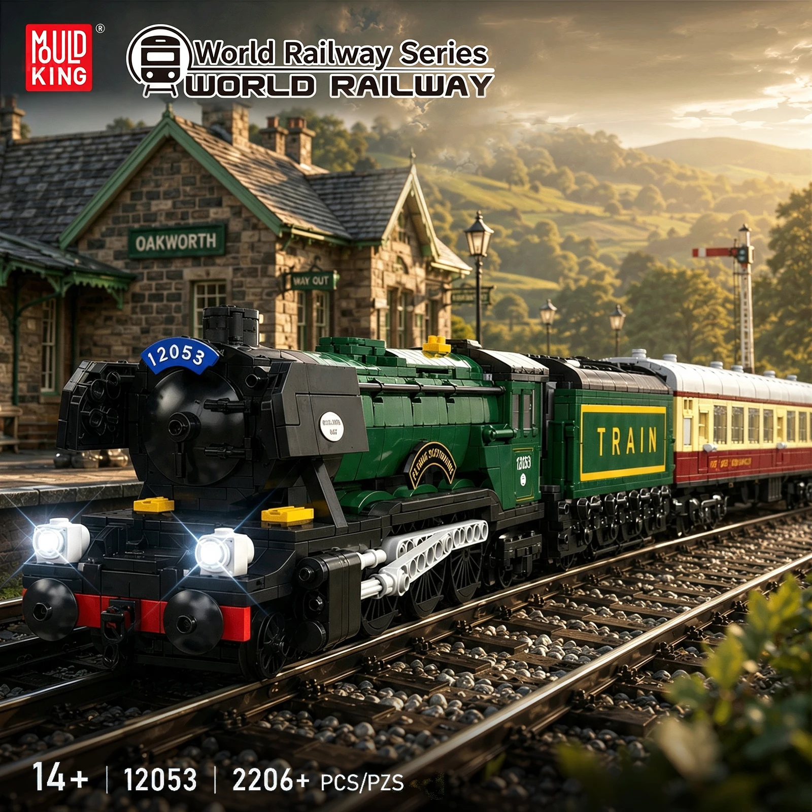 Model Kit Locomotive - Mould King, 2206 piezas, modelo de