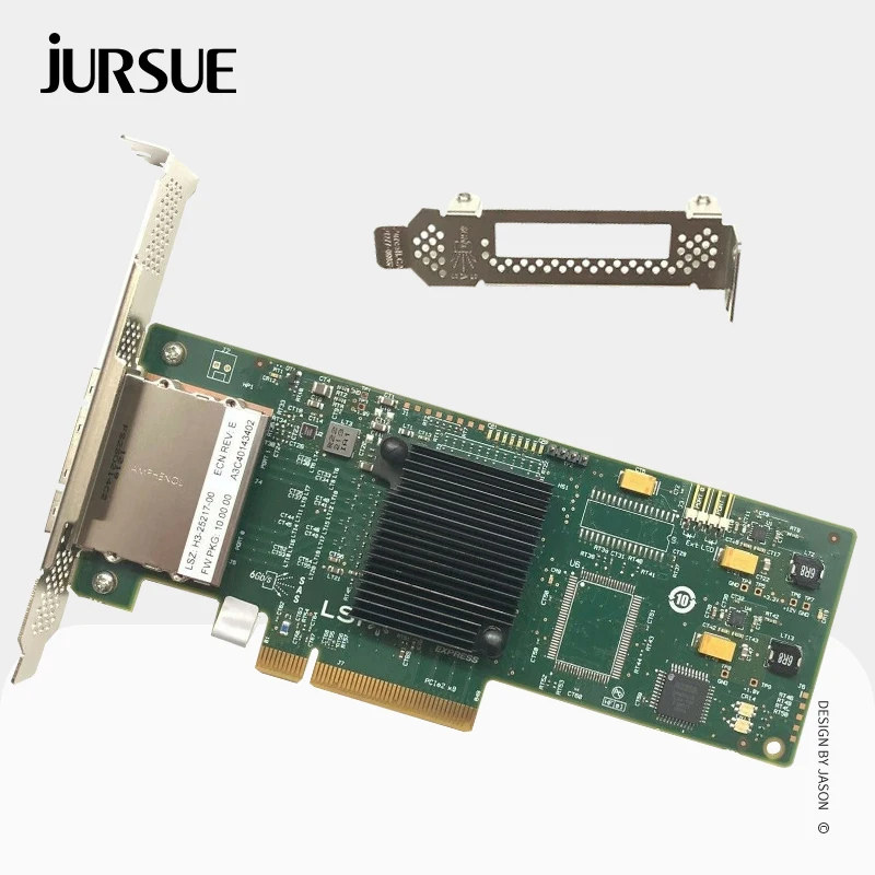 Imagem -05 - Placa Controladora Externa 6gbps Pistas Pci e Sas Sata Hba Modo de ti Zfs Nas Norom Expander Lsi-92008e