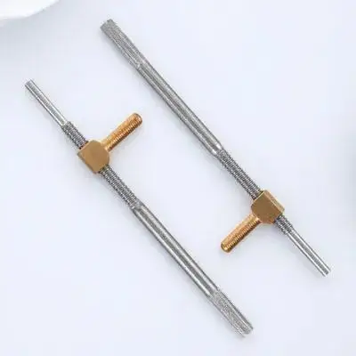 

2 Pcs Piano Bow Screw Rod Violin Replacement Accessory Musical Instrument Part Parts Practical Frog Metal