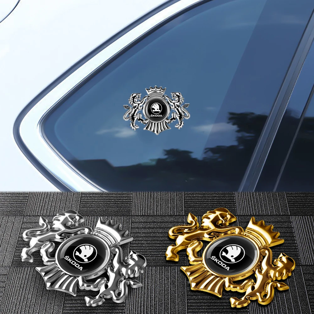 3D Metall Auto Krone Styling Körper Stamm Dekoration Aufkleber Abzeichen Zubehör Für Skoda Octavia 2 Fabia Karop Superb Schnelle Kodiaq
