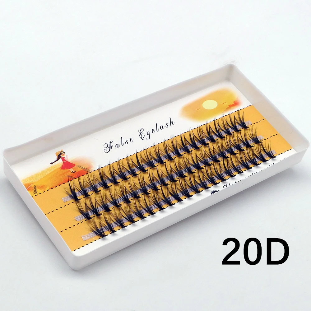 20D/30D Mink Eyelashes 60 bundles/box eyelashes extensions 3D Russia Individual Eyelash Cluster Makeup Tools Lashes wholesale