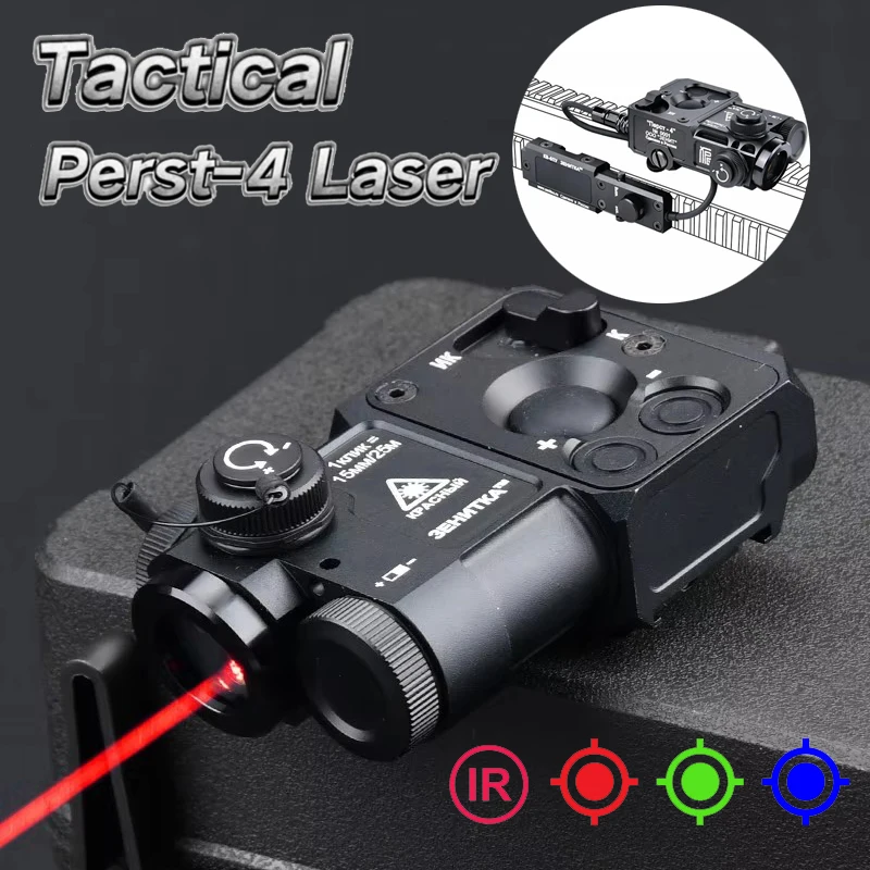 

WADSN New Zentico Metal PERST-4 P4 Red Green IR Strobe Light Tactical Scout Aiming Indicator Pointer Airsoft Hunting Accessroy
