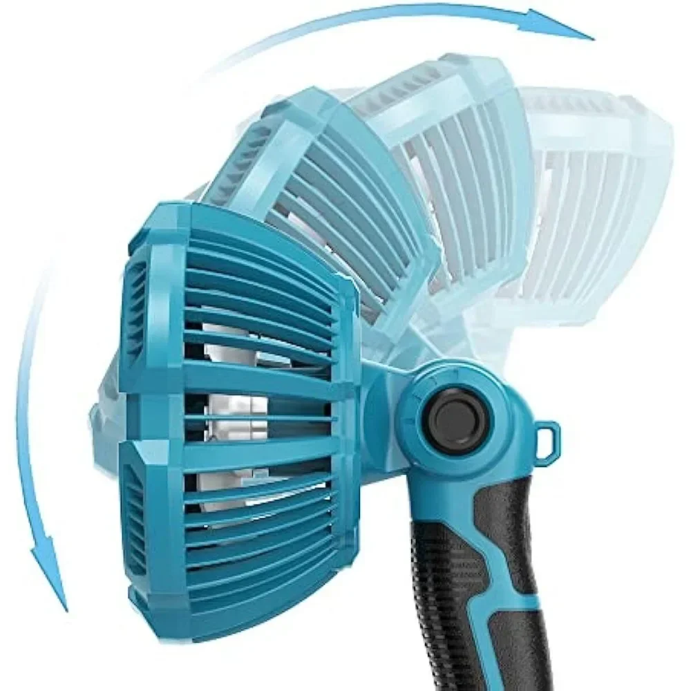 Imagem -03 - Ventilador Portátil para Bateria de Íon de Lítio Makita 18v Ventilador sem Fio com Trabalho Led de 9w Porta Usb Ventilador Portátil para Acampamento