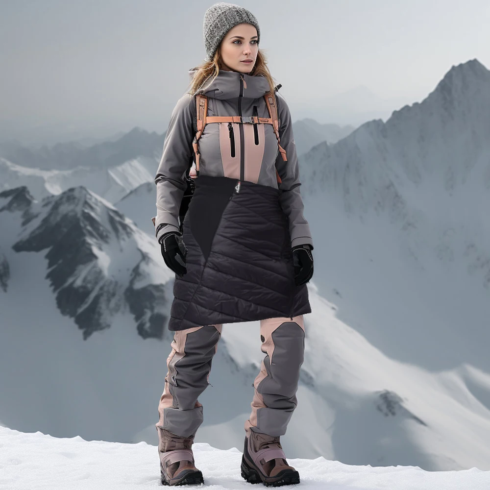 

Kamperbox Winter Coat Ski Skirt Outdoor Thermal Skirt Winter Sports Protector Thermal Women Dress Women's Ski