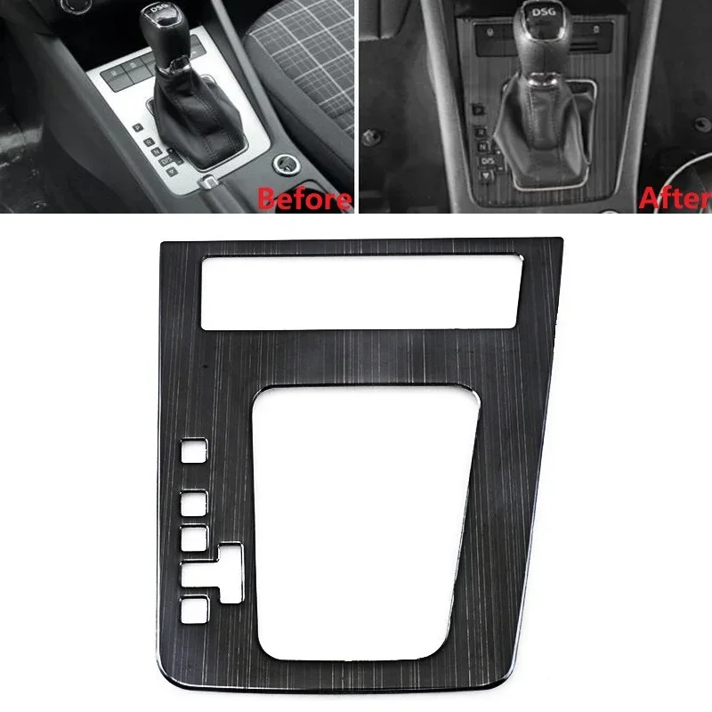 Nakładki na panel zmiany biegów ze stali nierdzewnej, listwy wewnętrzne do Skoda Octavia/RS 2015-2019, naklejki samochodowe