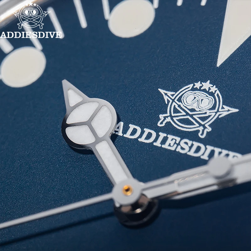 Addiesdive ساعات الغوص 39 مللي متر الراقية الرجال كوارتز ساعة اليد K1 فقاعة الزجاج السيراميك الحافة مضيئة 200 متر مقاوم للماء ساعة رجالي