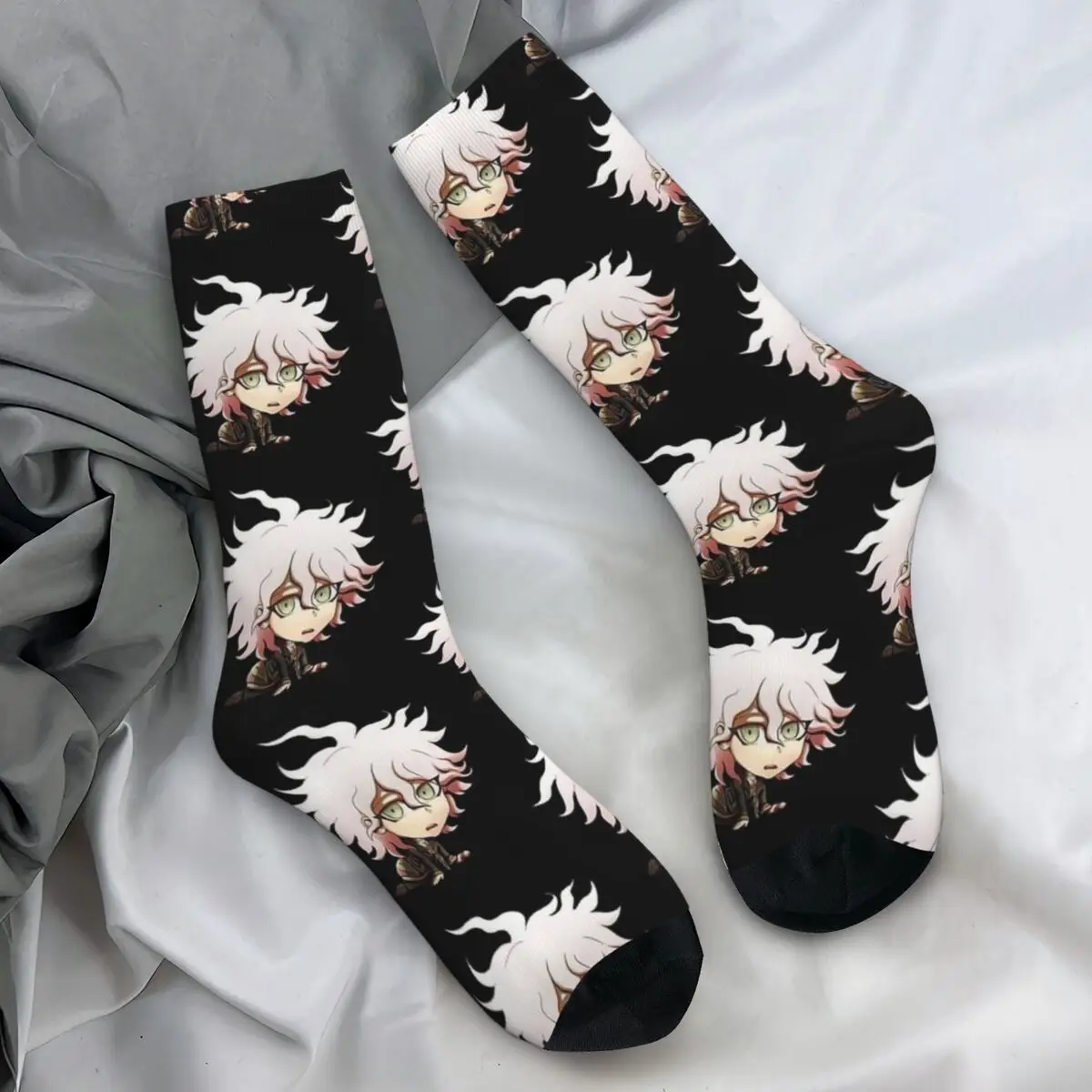 Dangan Ronpa Komaeda Stockings Men Danganronpa Socks High Quality Novelty Socks Winter Running Sports Non Slip Socks Gift