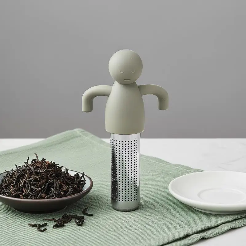 Creative Stainless Steel Tea Infuser Reusable Human Design for Home Kitchen Effective Tea Brewing