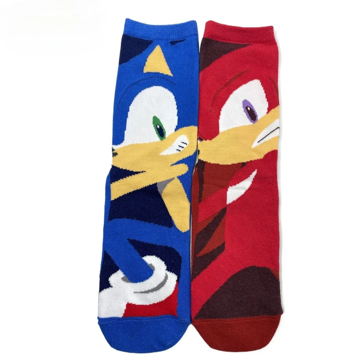 

5 пар детских носков Sonic The Hedgehog с милой вышивкой, двухцветные, с персонажами аниме, повседневные, для мальчиков 6-9 лет