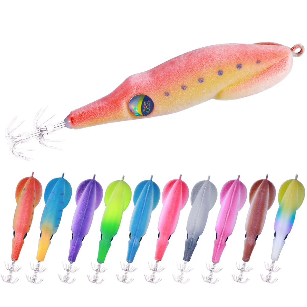 HENGJIA 9cm 6g Przynęta na ryby Kałamarnica Hak Jig Przynęty na krewetki Jigs Symulacja Ośmiornica Przynęta Szczupak Karp Bass Pesca FishingSackle Calama