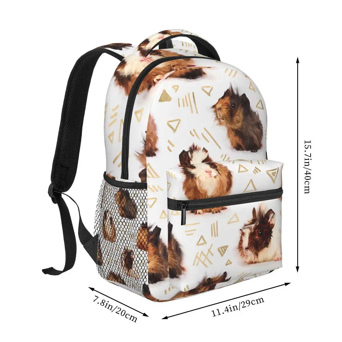 Imagem -02 - Mochila Escolar com Design de Cobaia para Menino e Menina Macia Unissex para Estudantes Moda Capivara