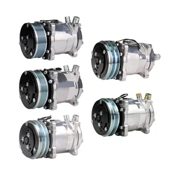 Sanden 508 SD508 5H14 12V / 24V Serpentine Compressor 1/ 2/ 6/ 8 Groove V Belt Pulley Tractor Excavator Heavy Duty Truck AC
