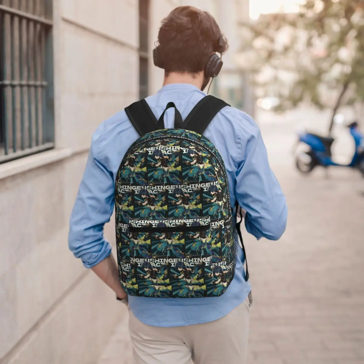 Kinich Sunblast Genshin Impact Student Backpack School Bag Hiking Travel Daypack for Men Women Bookbag Shoulder Bags