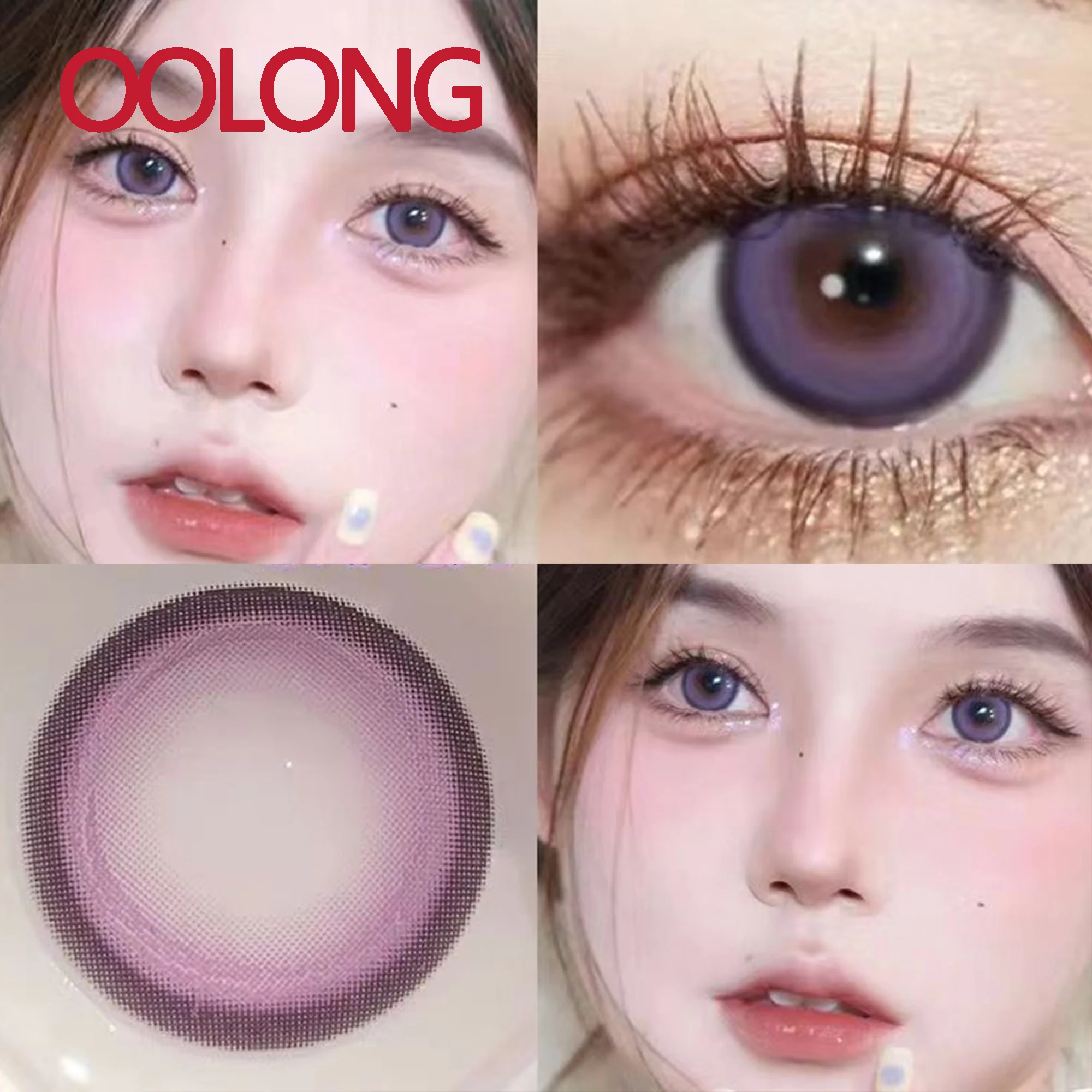 Coslens Purple Halloween 14.50mm Soft Contact Lenses for Eyes Color Women Men Accessories линзы для глаз цветные Oolong Violet