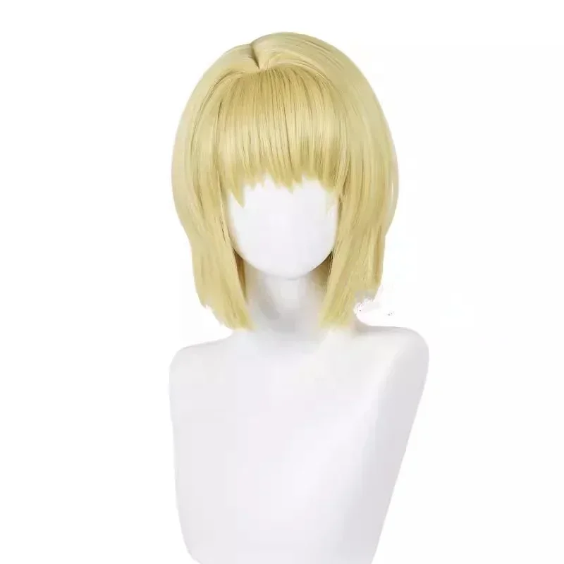 Hunter Kurapika Wig Cosplay 35cm Short Blonde Bobo Hair Synthetic Anime Heat Resistant Cosplay Wig