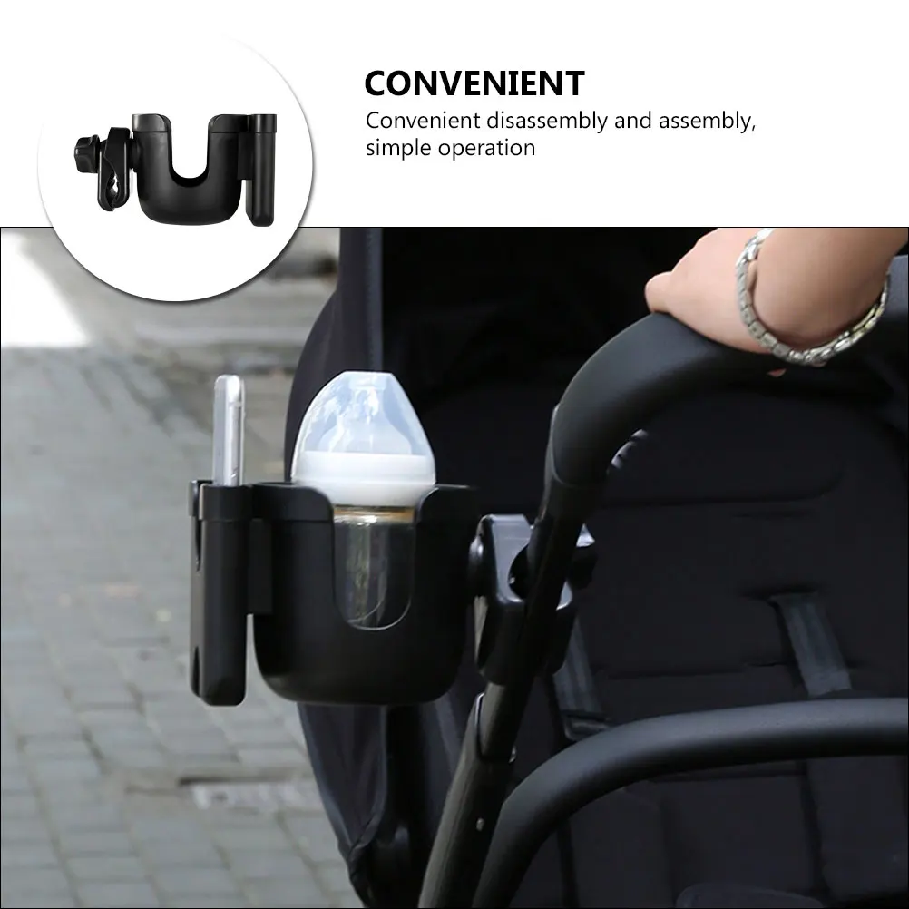 

Cart Cup Holder Water Bottle Rack for Stroller Trolley Durable ABS Lightweight Portable Fits Most Bottles Secure Hold Baby Gift