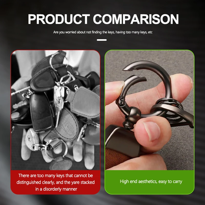 Leather Car Logo Keychain Waist Hanging Key Ring Accessories For Subaru Impreza Legacy WRX STI BRZ Legacy WRX XV Forester - view 4