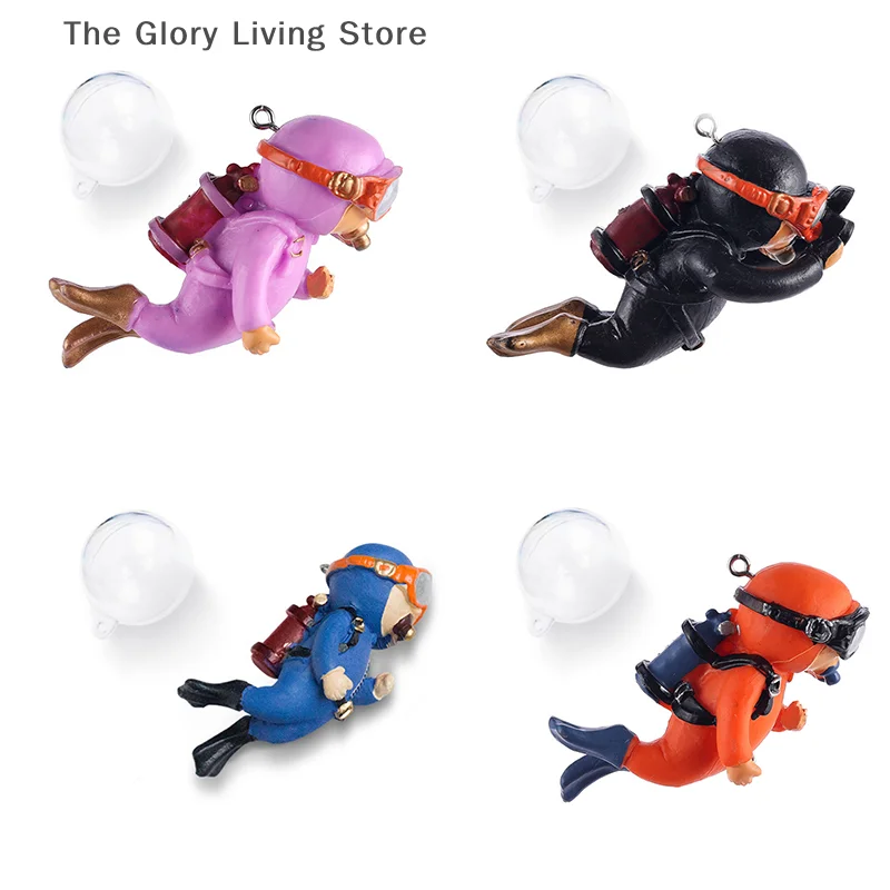 

Ремесло из смолы, макет сцены океана, аксессуары, украшение для аквариума, домашний офис, прочный миниатюрный аквариум, плавающий дайвер