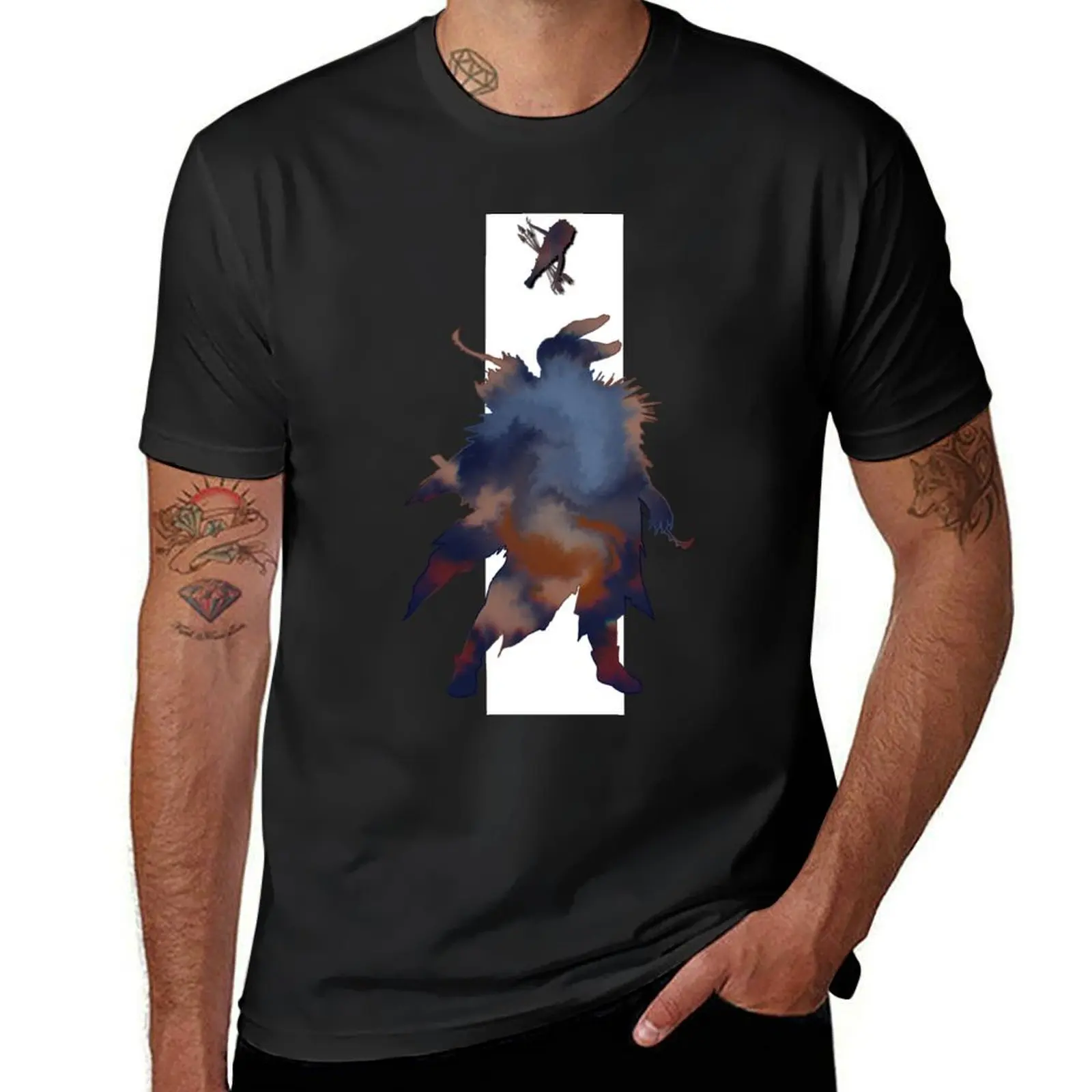 Мужская футболка с коротким рукавом, с графическим принтом