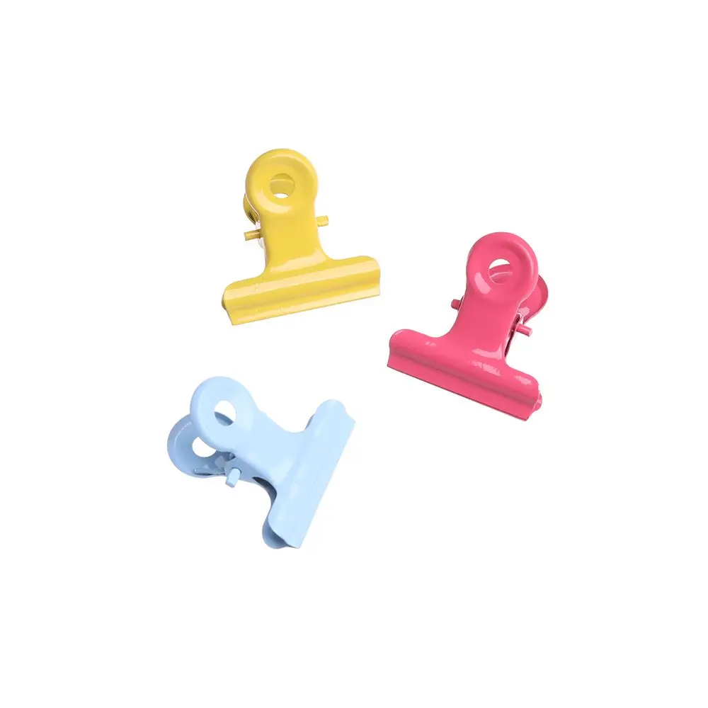 5pcs Metal Decoration Candy colors Multifunction Sealing Clips Note Clamp Folder Baking Paint